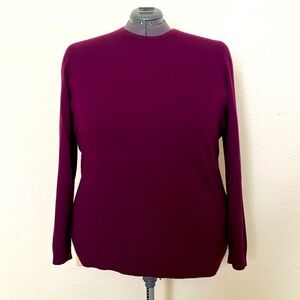 LL Bean maroon cashmere sweater, size 3X